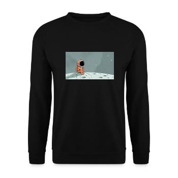 Eine skurrile digitale Illustration eines cartoon - Unisex Pullover - Schwarz - Vorne - Alina (178cm) & Michal (187cm)