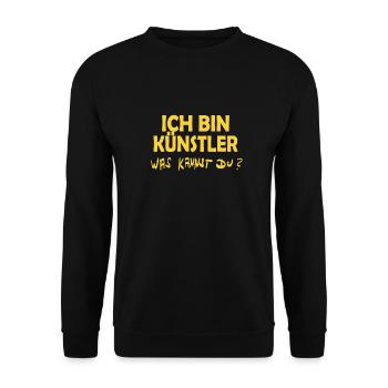 Artiste - Sweat-shirt Unisexe - noir - Devant - Alina (178cm) & Michal (187cm)