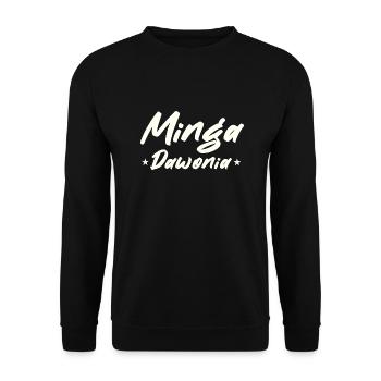 Minga Spruch lives in munich - Unisex Sweatshirt - black - Front - Alina (178cm) & Michal (187cm)