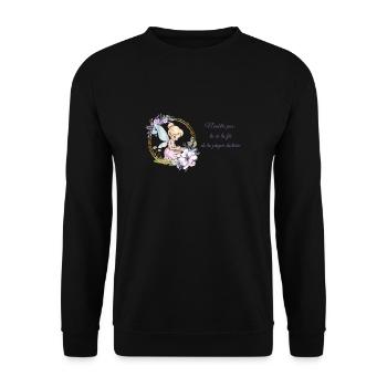 fée rêveuse écrivain - Sweat-shirt Unisexe - noir - Devant - Alina (178cm) & Michal (187cm)