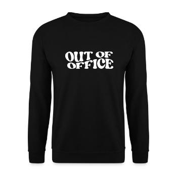 Ambiance rétro hors du bureau pour des journées détendues - Sweat-shirt Unisexe - noir - Devant - Alina (178cm) & Michal (187cm)