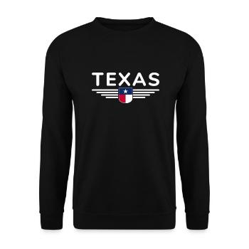 Texas Fan T-Shirt – Lone Star Style - Sweat-shirt Unisexe - noir - Devant - Alina (178cm) & Michal (187cm)