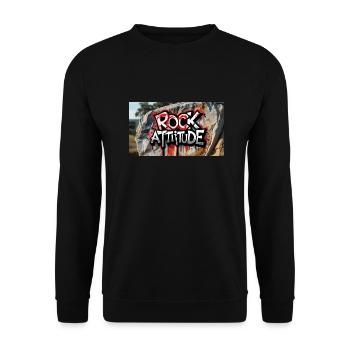 graffiti marqu ROCK ATTITUDE 3 - Sweat-shirt Unisexe - noir - Devant - Alina (178cm) & Michal (187cm)