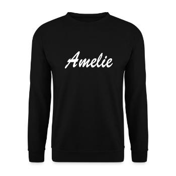 Amelie - Unisex Pullover - Schwarz - Vorne - Alina (178cm) & Michal (187cm)