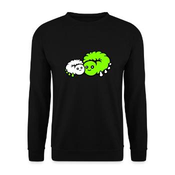 2 Caterpillar Mom Dad Child Family Mother Father Cute - Unisex Sweatshirt - black - Front - Alina (178cm) & Michal (187cm)