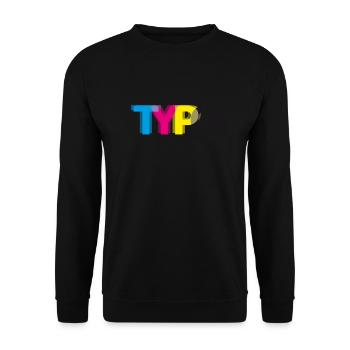 Typo - for light fabrics - Unisex Sweatshirt - black - Front - Alina (178cm) & Michal (187cm)