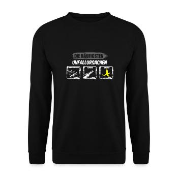 Unfallursachen Gaming - Unisex Pullover - Schwarz - Vorne - Alina (178cm) & Michal (187cm)