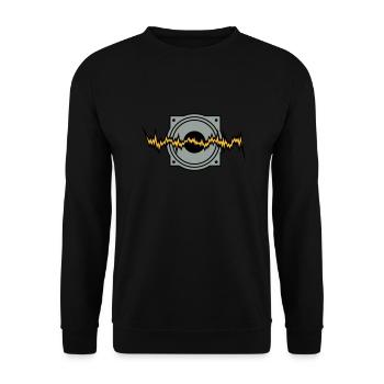 woofer bass techno beat box hip hop music sound - Unisex Sweatshirt - black - Front - Alina (178cm) & Michal (187cm)
