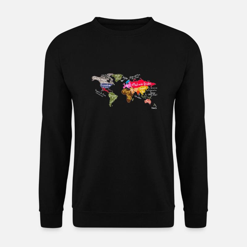 world - Unisex Pullover - Schwarz