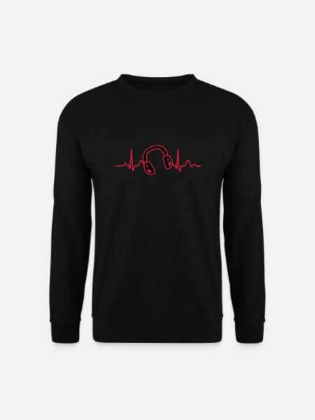 Lines of Heart, Pulz Herzline elektrokardiogramm - Unisex Pullover - Schwarz