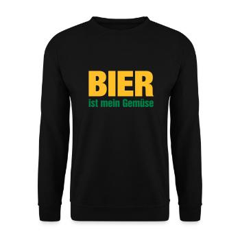 beer is my vegetable natural born griller yes beer - Unisex Sweatshirt - black - Front - Alina (178cm) & Michal (187cm)