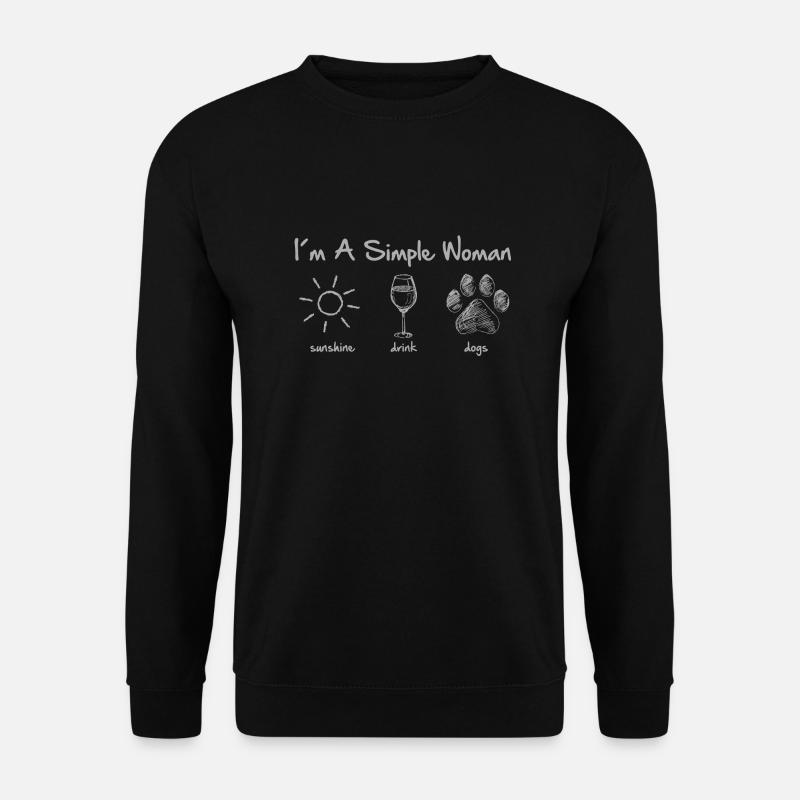 simple woman wine_grey - Unisex Pullover - Schwarz