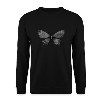 BUTTERFLY - Unisex Pullover - Schwarz - Vorne - Alina (178cm) & Michal (187cm)