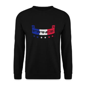 France Fire Flame Design - Unisex Sweatshirt - black - Front - Alina (178cm) & Michal (187cm)