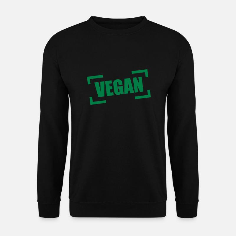 Vegan Stempel Logo - Unisex Pullover - Schwarz