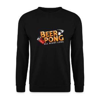 Funny Bear Pong Party Game Enthusiast Novelty - Unisex Sweatshirt - black - Front - Alina (178cm) & Michal (187cm)