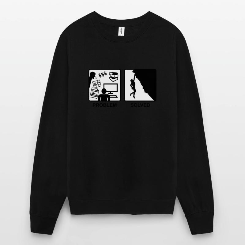 Climbing solves problems Sweat-shirt Unisexe