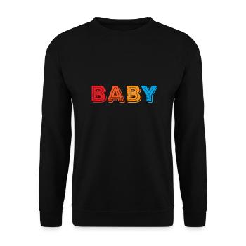 Baby boy baby bump child pregnant funny - Unisex Sweatshirt - black - Front - Alina (178cm) & Michal (187cm)