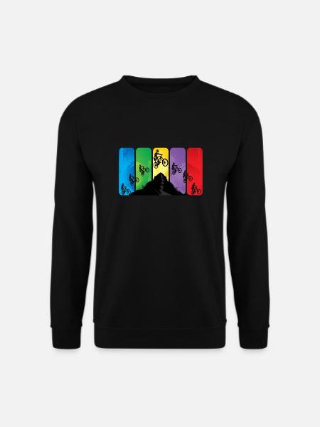 MTB jump | Downhill mountain bikers | Mountain bike - Unisex Sweatshirt - black