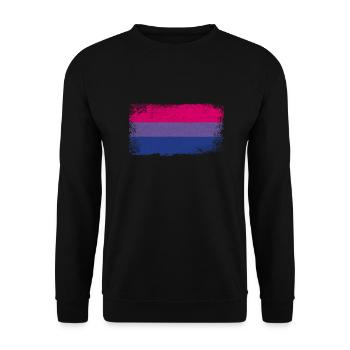 Bisexual Flag LGBT - Unisex Sweatshirt - black - Front - Alina (178cm) & Michal (187cm)