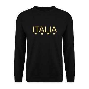 Italie, Italia, Italy, Logo, I Love Italy - Sweat-shirt Unisexe - noir - Devant - Alina (178cm) & Michal (187cm)