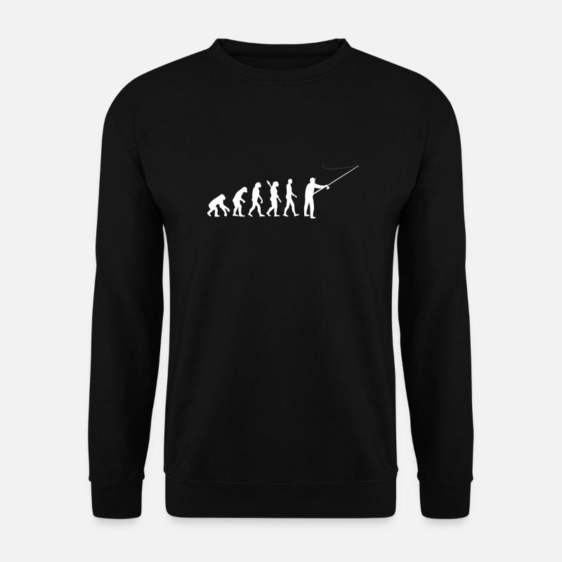 L’évolution au pêcheur - Sweat-shirt Unisexe - noir