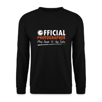 Official Photographer - Unisex Pullover - Schwarz - Vorne - Alina (178cm) & Michal (187cm)