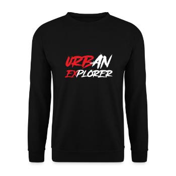 Urban Explorer - Urbex - Sweat-shirt Unisexe - noir - Devant - Alina (178cm) & Michal (187cm)