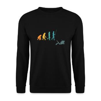 Plongeur Evolution Plongée Diving Cadeau - Sweat-shirt Unisexe - noir - Devant - Alina (178cm) & Michal (187cm)