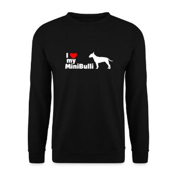 I Love My MiniBulli - Unisex Pullover - Schwarz - Vorne - Alina (178cm) & Michal (187cm)
