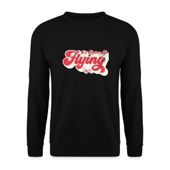 Je préférerais en pilotant l’aviation - Sweat-shirt Unisexe - noir - Devant - Alina (178cm) & Michal (187cm)