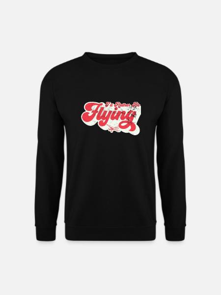 I'd Rather By Flying Pilot Aviation - Unisex Pullover - Schwarz