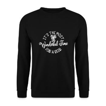 It's The Most Wonderful Time For A Beer, Xmas In - Unisex Sweatshirt - black - Front - Alina (178cm) & Michal (187cm)