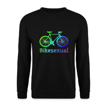 | vélo Cyclistes | | bikesexual Cycliste - Sweat-shirt Unisexe - noir - Devant - Alina (178cm) & Michal (187cm)