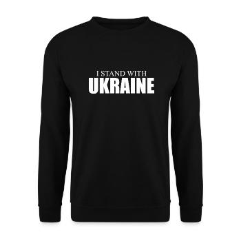 Ukraine Sieg - Unisex Pullover - Schwarz - Vorne - Alina (178cm) & Michal (187cm)