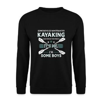 Certains garçons font du kayak en eau vive et boivent beaucoup - Sweat-shirt Unisexe - noir - Devant - Alina (178cm) & Michal (187cm)