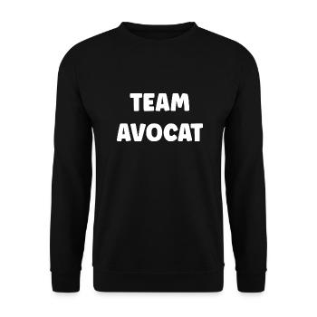team avocat - Sweat-shirt Unisexe - noir - Devant - Alina (178cm) & Michal (187cm)