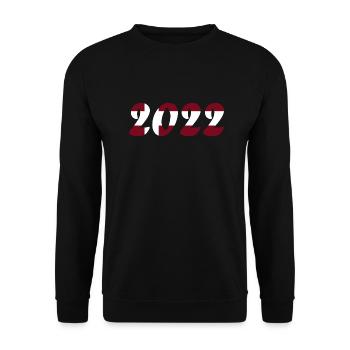 National team Denmark Football World Cup - Unisex Sweatshirt - black - Front - Alina (178cm) & Michal (187cm)