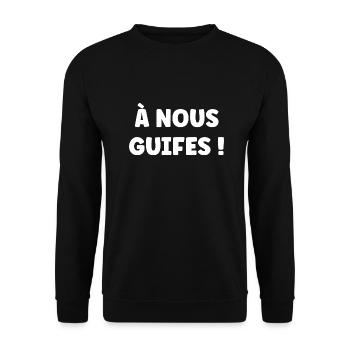 A nous guifes - Sweat-shirt Unisexe - noir - Devant - Alina (178cm) & Michal (187cm)