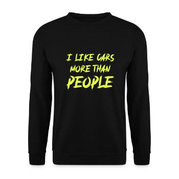 J’aime les voitures plus que People Tuning JDM - Sweat-shirt Unisexe - noir - Devant - Alina (178cm) & Michal (187cm)