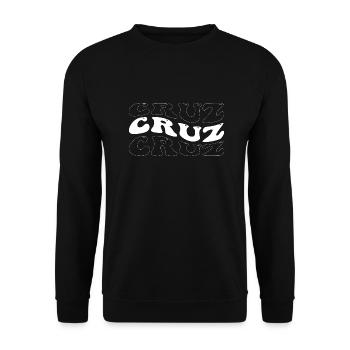 Funny Cruz Groovy 4 Men Women Cool Cruz Tie Dye - Unisex Sweatshirt - black - Front - Alina (178cm) & Michal (187cm)