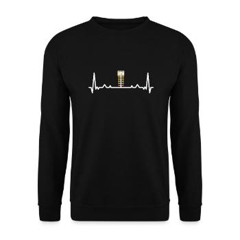 Sport Heartbeat Drag Racing - Sweat-shirt Unisexe - noir - Devant - Alina (178cm) & Michal (187cm)
