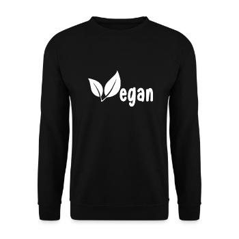 Vegan gift idea for vegans - Unisex Sweatshirt - black - Front - Alina (178cm) & Michal (187cm)