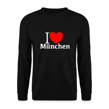 J’adore Munich - Sweat-shirt Unisexe - noir - Devant - Alina (178cm) & Michal (187cm)