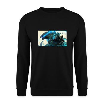 Gozzila - Unisex Sweatshirt - black - Front - Alina (178cm) & Michal (187cm)
