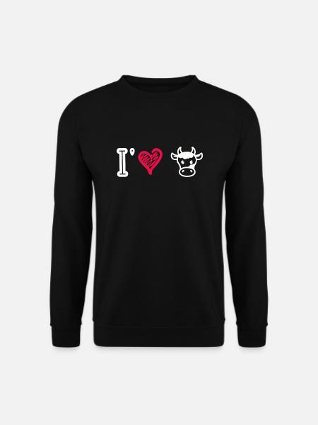I love cows - Unisex Sweatshirt - black