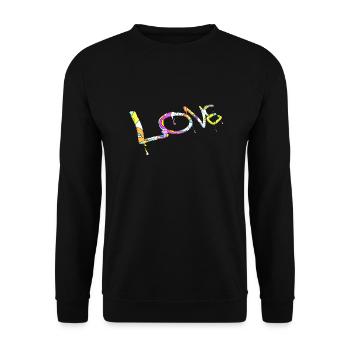 Graffiti style Splash hip hop couleurs peintre amour - Sweat-shirt Unisexe - noir - Devant - Alina (178cm) & Michal (187cm)
