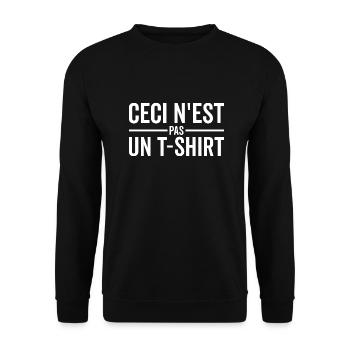 Humour Ceci N'est Pas Ce Que Vous Pensez - Sweat-shirt Unisexe - noir - Devant - Alina (178cm) & Michal (187cm)