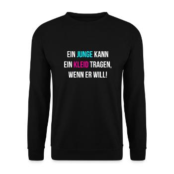 Gleichberechtigung Pride glücklich - Unisex Pullover - Schwarz - Vorne - Alina (178cm) & Michal (187cm)