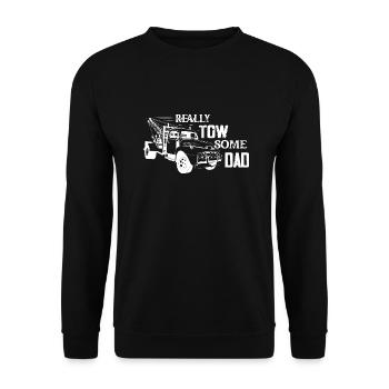 Vraiment remorqueur - Un peu de papa conducteur de dépanneuse camionnage - Sweat-shirt Unisexe - noir - Devant - Alina (178cm) & Michal (187cm)